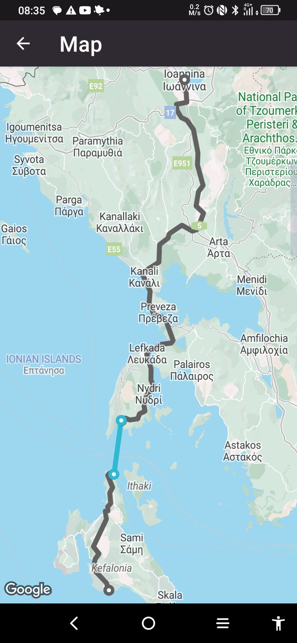 Map of Day 8